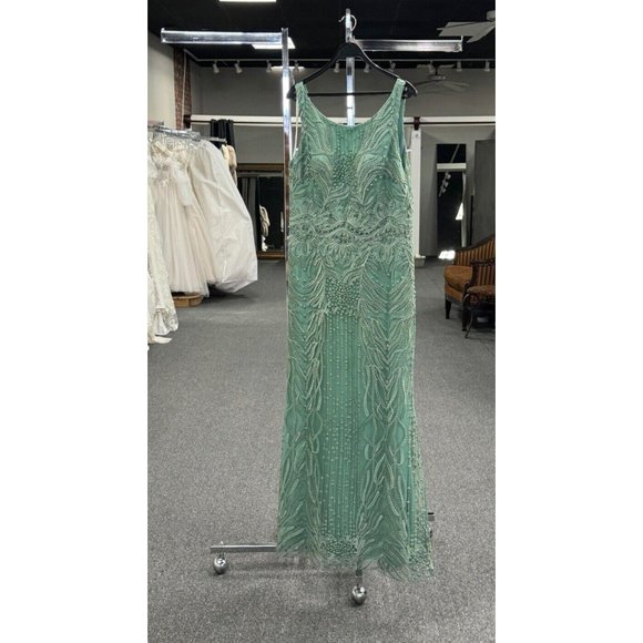 Cameron Blake 119644 Mother of the Bride Evening Dress Sage Sz. 16 (SAMPLE) - Picture 7 of 9